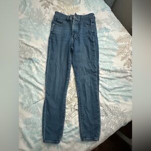 Express Blue Denim Skinny Jeans High rise size 6